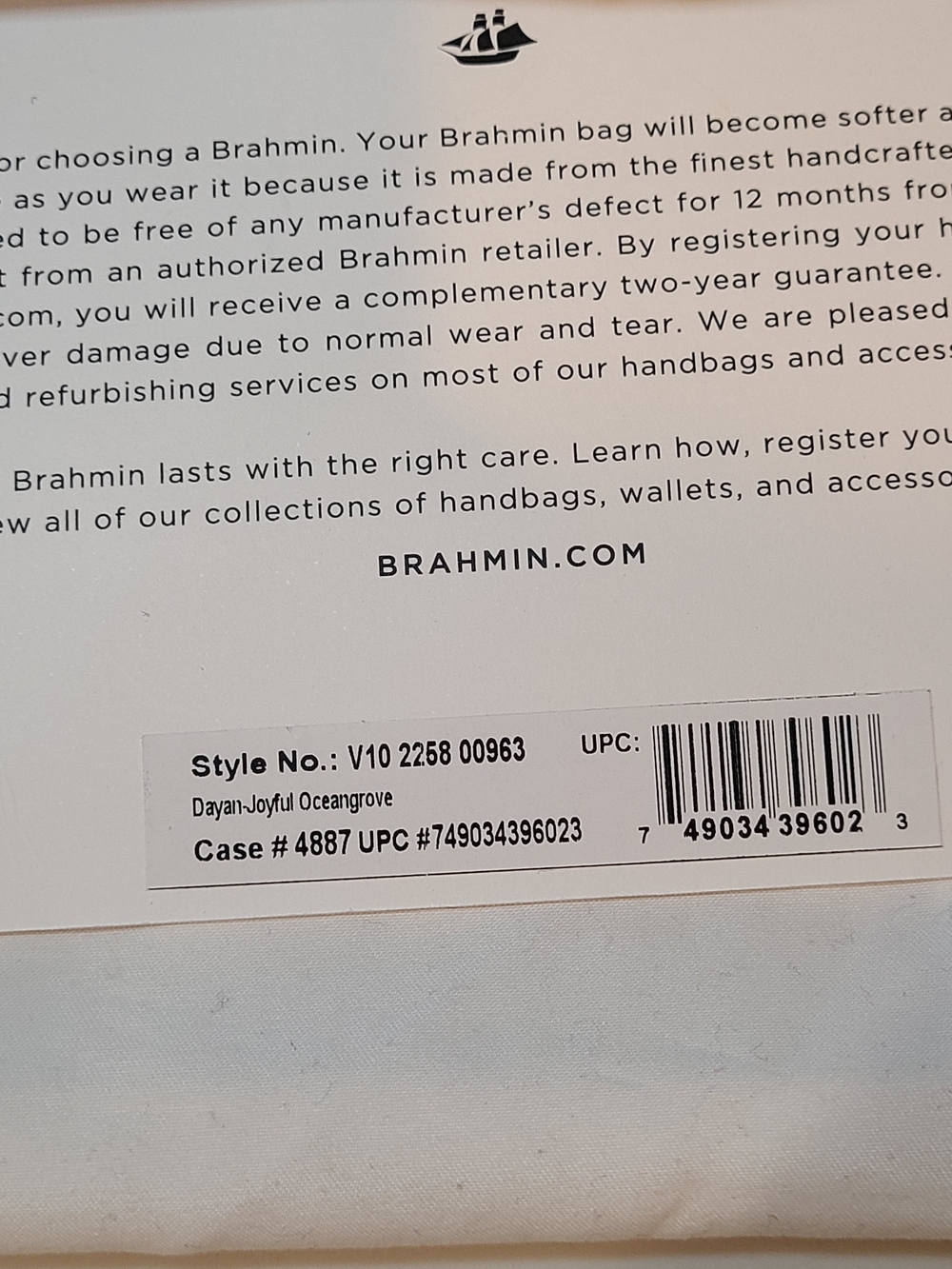 Brahmin NWOT Joyful Oceangrove Dayan Shoulder Bag - Picture 6 of 14